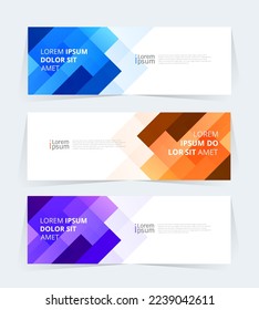 Geometric banner design with Vector presentation template.