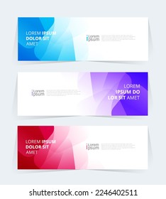 Geometric banner design with Vector presentation template.