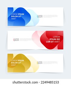 Geometric banner design with Vector presentation template.