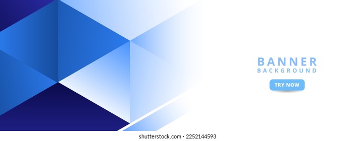Geometric banner design with Vector presentation template	
