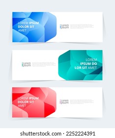 Geometric banner design with Vector presentation template.