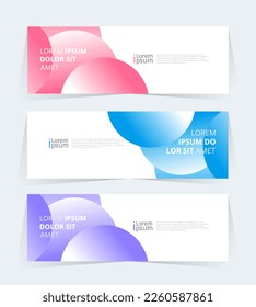 Geometric banner design with Vector presentation template.