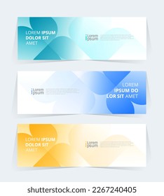 Geometric banner design with Vector presentation template.