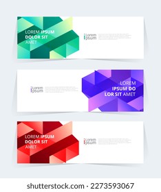 Geometric banner design with Vector presentation template.