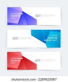 Geometric banner design with Vector presentation template.