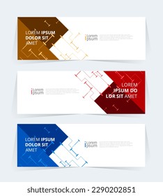 Geometric banner design with Vector presentation template.