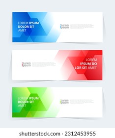 Geometric banner design with Vector presentation template.