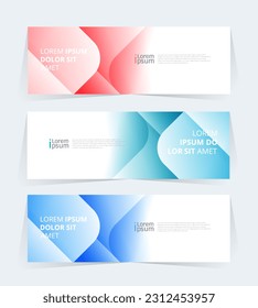 Geometric banner design with Vector presentation template.