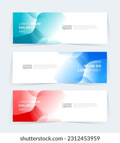 Geometric banner design with Vector presentation template.