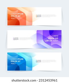 Geometric banner design with Vector presentation template.