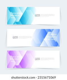 Geometric banner design with Vector presentation template.