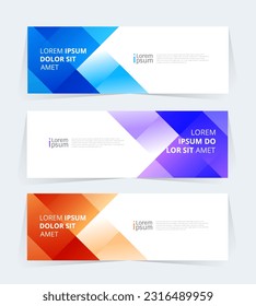 Geometric banner design with Vector presentation template.