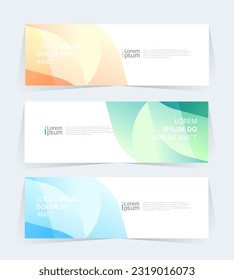 Geometric banner design with Vector presentation template.