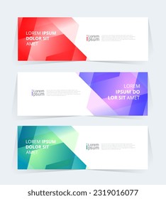 Geometric banner design with Vector presentation template.