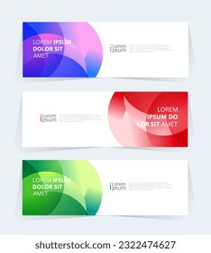 Geometric banner design with Vector presentation template.