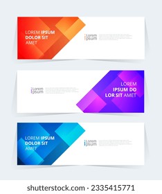 Geometric banner design with Vector presentation template.