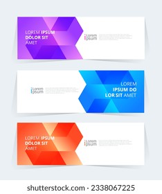 Geometric banner design with Vector presentation template.