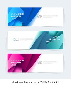 Geometric banner design with Vector presentation template.