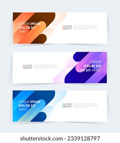 Geometric banner design with Vector presentation template.