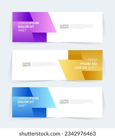 Geometric banner design with Vector presentation template.
