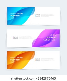 Geometric banner design with Vector presentation template.