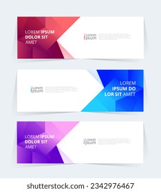 Geometric banner design with Vector presentation template.