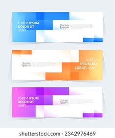 Geometric banner design with Vector presentation template.