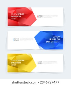 Geometric banner design with Vector presentation template.