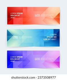 Geometric banner design with Vector presentation template.