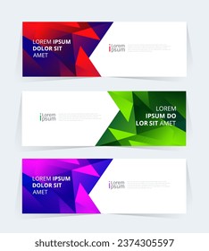 Geometric banner design with Vector presentation template.