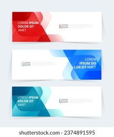 Geometric banner design with Vector presentation template.