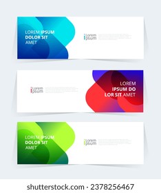 Geometric banner design with Vector presentation template.