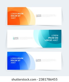 Geometric banner design with Vector presentation template.