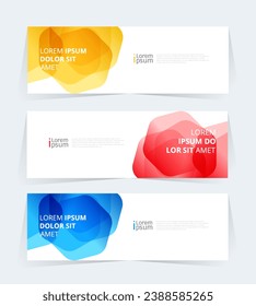 Geometric banner design with Vector presentation template.