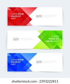 Geometric banner design with Vector presentation template.