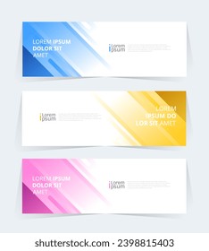 Geometric banner design with Vector presentation template.