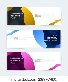 Geometric banner design with Vector presentation template.