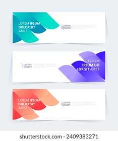 Geometric banner design with Vector presentation template.