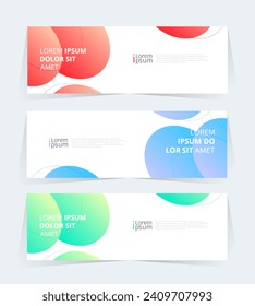 Geometric banner design with Vector presentation template.