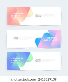 Geometric banner design with Vector presentation template.
