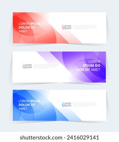Geometric banner design with Vector presentation template.