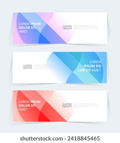 Geometric banner design with Vector presentation template.