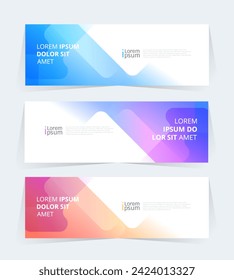 Geometric banner design with Vector presentation template.