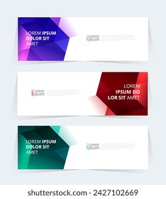 Geometric banner design with Vector presentation template.