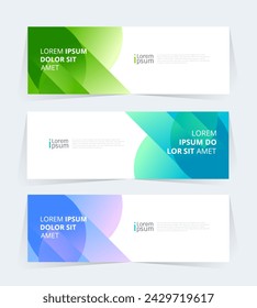 Geometric banner design with Vector presentation template.