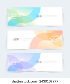 Geometric banner design with Vector presentation template.