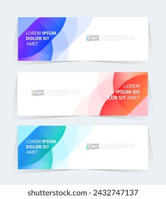 Geometric banner design with Vector presentation template.