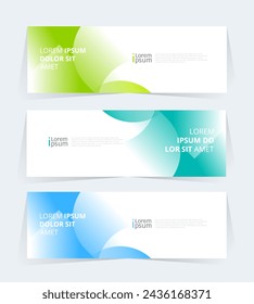Geometric banner design with Vector presentation template.