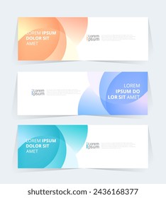 Geometric banner design with Vector presentation template.