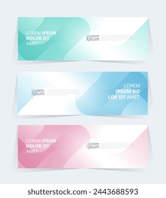 Geometric banner design with Vector presentation template.